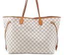 Authentic Louis Vuitton Damier Azur Neverfull GM N51108 Shoulder Tote Bag 1109D Sale