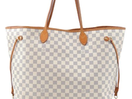 Authentic Louis Vuitton Damier Azur Neverfull GM N51108 Shoulder Tote Bag 1109D Sale