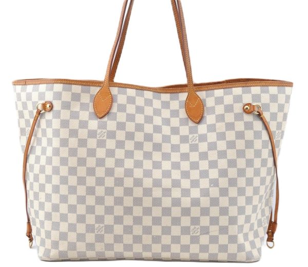 Authentic Louis Vuitton Damier Azur Neverfull GM N51108 Shoulder Tote Bag 1109D Sale