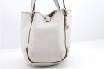 Authentic GUCCI Abbey Shoulder Tote Bag Purse Leather 130736 White 0589D Cheap