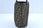 Authentic FENDI Zucca Shoulder Tote Bag Nylon Leather Brown H9646 Online