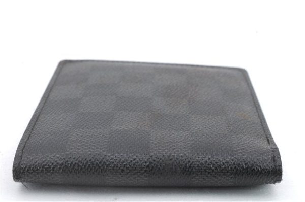 Auth Louis Vuitton Damier Graphite Portefeuille Marco N62664 Bifold Wallet 9124C Online Sale