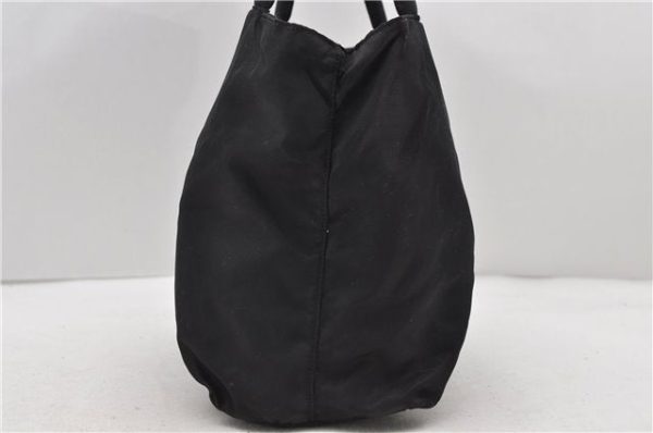 Authentic PRADA Nylon Tote Hand Bag Purse Black 0365D For Discount