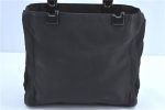 Authentic PRADA Nylon Plastic Tote Hand Bag Purse Black Junk 7938C Cheap