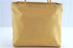 Authentic PRADA Nylon Shoulder Tote Bag Yellow G9942 on Sale