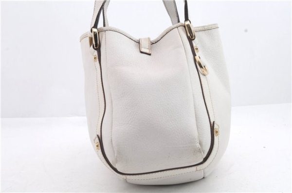 Authentic GUCCI Abbey Shoulder Tote Bag Purse Leather 130736 White 0589D Cheap