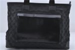 Authentic GUCCI Shoulder Tote Bag GG Canvas Leather 0190426 Black 1213D on Sale