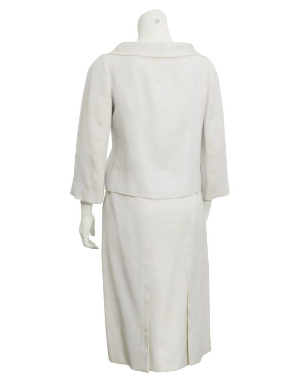 Cream Linen Couture Skirt Suit Supply