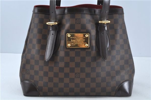 Authentic Louis Vuitton Damier Hampstead MM Shoulder Tote Bag N51204 LV H9145 Sale