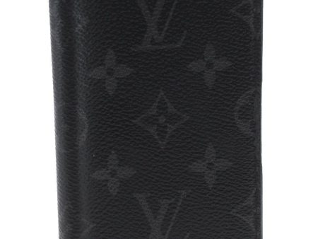 Authentic LOUIS VUITTON Monogram Eclipse Folio iPhone 7+ Case M62641 LV 0867C Online now