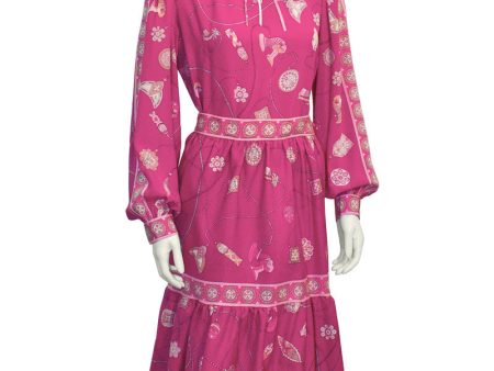 Pink Silk Wool Challis Set For Sale