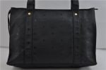 Authentic MCM PVC Vintage Shoulder Tote Bag Black 2093D Online Sale