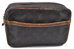 Auth LOUIS VUITTON Monogram Compiegne 23 Clutch Hand Bag M51847 Junk LV H4640 Supply