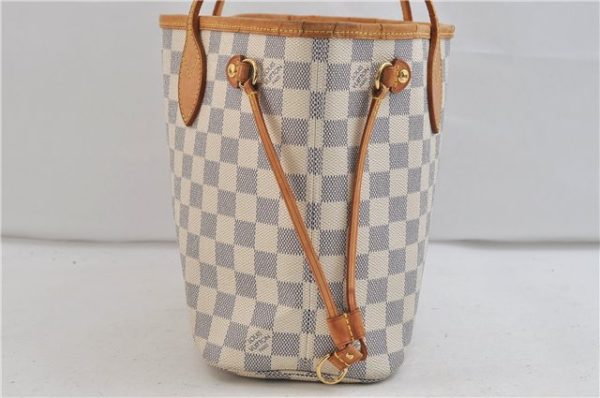 Authentic Louis Vuitton Damier Azur Neverfull PM Tote Bag N51110 LV 2200D Online now