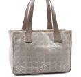 Authentic CHANEL New Travel Line Shoulder Tote Bag Nylon Leather Beige 7246B Online Sale