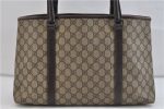 Authentic GUCCI Shoulder Tote Bag GG PVC Leather 114595 Brown 1145D Sale