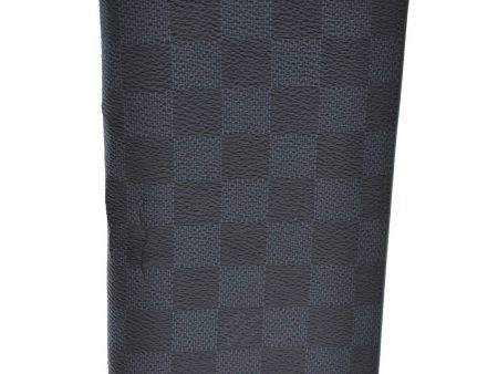 Auth LOUIS VUITTON Damier Graphite Portefeuille Brazza Wallet N62665 LV H4790 Hot on Sale