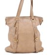 Authentic PRADA Leather Shoulder Tote Bag Beige H9521 Fashion