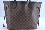 Authentic Louis Vuitton Damier Neverfull MM Tote Bag N51105 LV G8341 Fashion