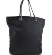 Authentic GUCCI Shoulder Tote Bag GG Canvas Leather 0021098 Black 2260D Online Hot Sale