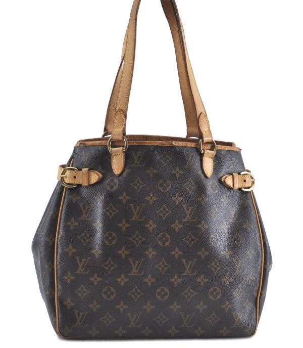 Authentic Louis Vuitton Monogram Batignolles Vertical Tote Bag M51153 LV H9222 For Sale