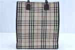 Authentic BURBERRY Vintage Nova Check Hand Tote Nylon Beige Brown H9581 Online now