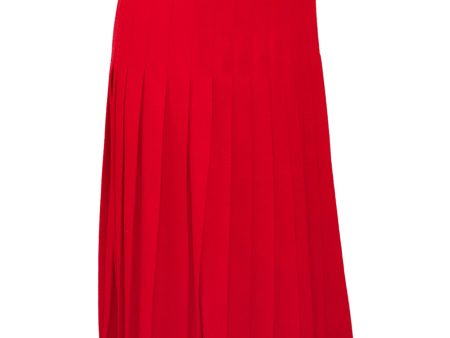 Red Pleated Skirt Sale