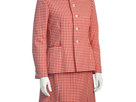 Red and White Gingham Skirt Suit Supply