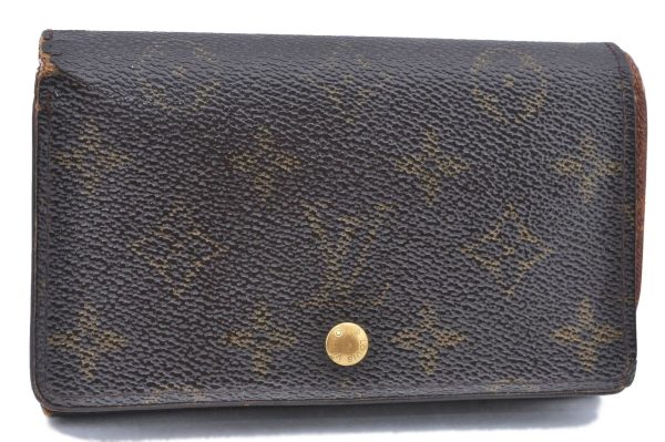 Auth Louis Vuitton Monogram Porte Monnaie Billets Tresor Wallet M61730 LV H5786 For Sale