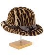 Stencil Fur Faux Leopard Bowler Hat Online