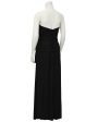 Black Jersey 2 PC Gown With Tassels Cheap