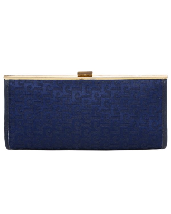 Navy Logo Fabric Clutch For Sale