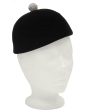 Black Velvet Hat with Rhinestone Detail Discount