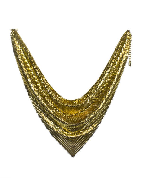 Gold mesh scarf necklace Fashion