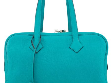 Taurillon Clemence Novillo Victoria II 35 in Turquoise Fashion