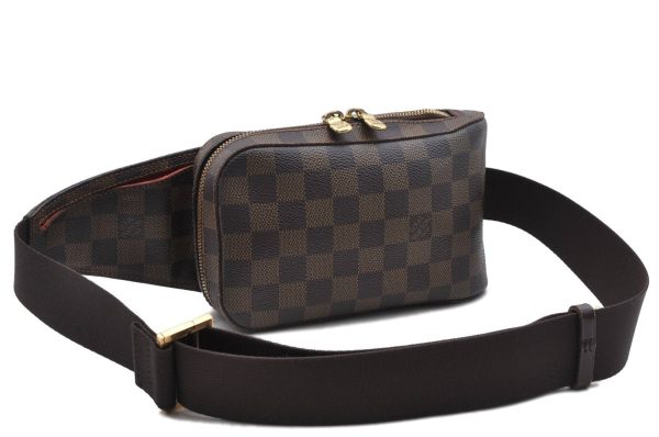 Authentic Louis Vuitton Damier Geronimos Waist Bum Waist bag N51994 LV 0999D For Sale