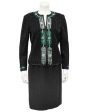 Black Knit Evening Suit with Art Deco Inspired Beading Fashion