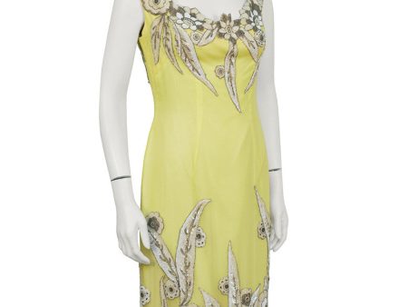 Yellow Demi Couture Silk Dress With 1920 s Beading Fashion