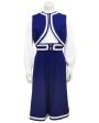 Blue and White Culotte Ensemble Hot on Sale