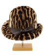 Stencil Fur Faux Leopard Bowler Hat Online