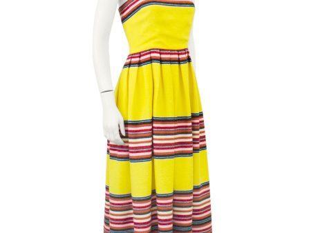 Yellow Mexican Blanket Maxi Dress Online Sale