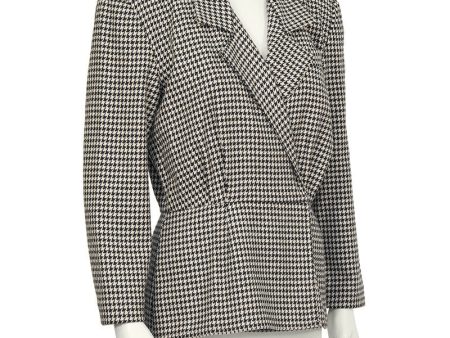 Black and White Houndstooth Jacket Online now