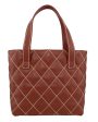 2003 Terra Cotta Leather Wild Stitch Small Surpique Tote Bag Online Hot Sale