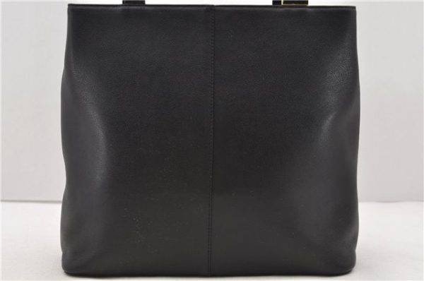 Authentic BURBERRY Vintage Leather Shoulder Tote Bag Black 0981D Fashion