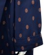 Navy and Brown Polka Dot Spring Weight Coat Supply