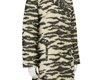 Zebra Printed Trench Coat on Sale