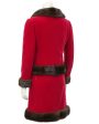 Red Wool Haute Couture Ensemble with Mink Trim Discount