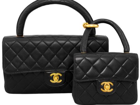 Black Lambskin Classic Single Flap Double Twin Bags Cheap