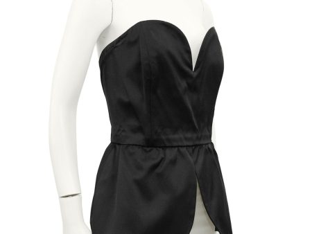 Black Bustier with Peplum Online Hot Sale