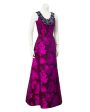 Purple tone embroidered gown with embellishment Cheap